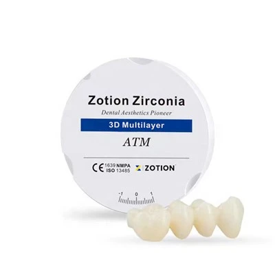 CADCAM A1/A2/A3 Color Multilayer Dental Ceramic Zirconia Block Blank 10mm To 25mm 3D Pro zirconia