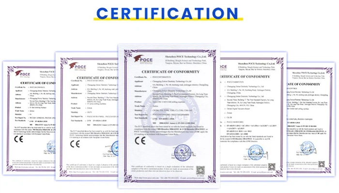 Dental cad cam 5 Axis dental Milling Machine certification Dental cad cam 5 Axis dental Milling Machine certification
