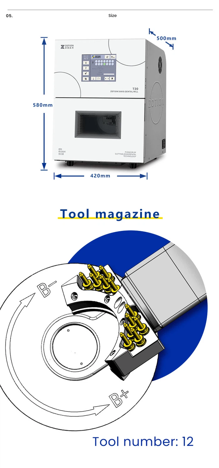 Dental Lab Equipment 5 Axis Wet Milling Machine advantages Dental Lab Equipment 5 Axis Wet Milling Machine advantages