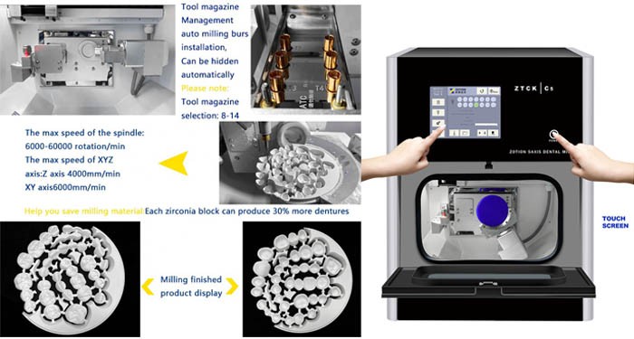 5 axis Dental Cad Cam Dry Milling Machine 5 axis Dental Cad Cam Dry Milling Machine