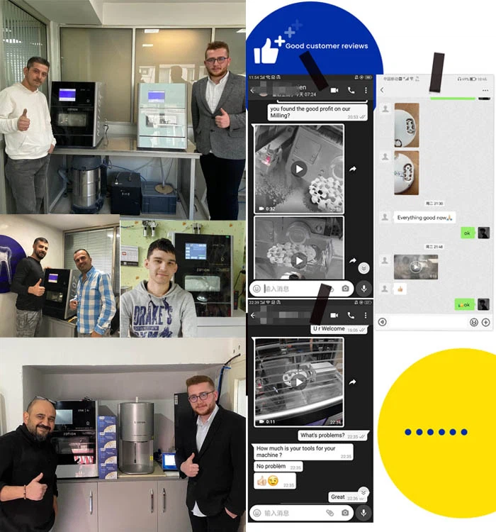Dental Machine Zirconia Block CAD CAM 5 Axis Milling Machine customer feedback Dental Machine Zirconia Block CAD CAM 5 Axis Milling Machine customer feedback
