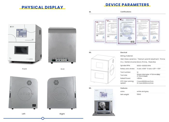 Dental cad cam 5 Axis dental Milling Machine display Dental cad cam 5 Axis dental Milling Machine display