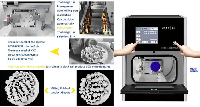 Dental Zirconia 5 Axis Milling Machine details Dental Zirconia 5 Axis Milling Machine details