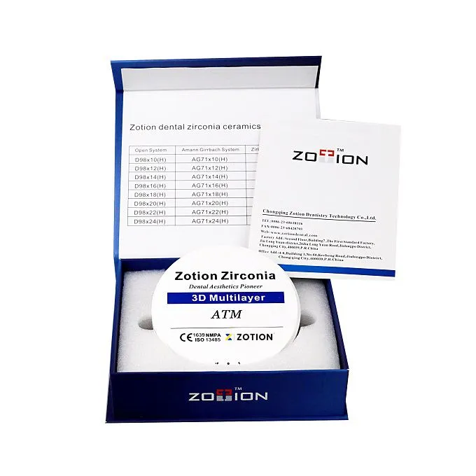 CAD CAM Open System Full Contour Super High Translucent Denture Zirconia